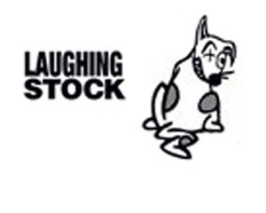 "Laughing Stock" with a smiling dog