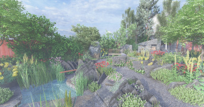 Drawing of Terrence Higgins Trust Bridge to 2030 garden
