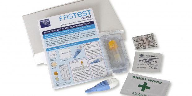 Contents of HIV postal testing kit