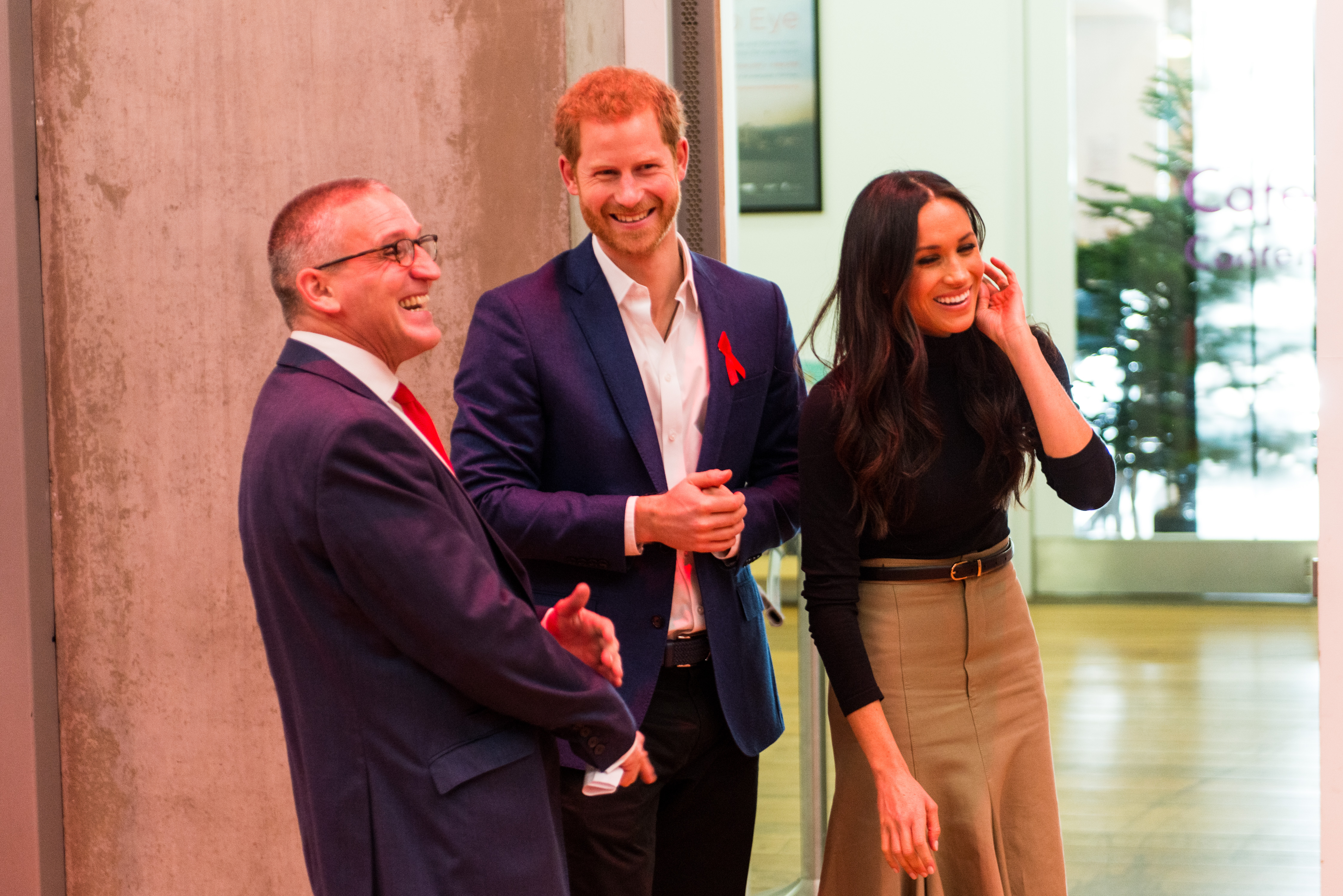 Our Chief Executive Ian Green, Prince Harry and Ms Meghan Markle in Nottingham on World AIDS Day 2017