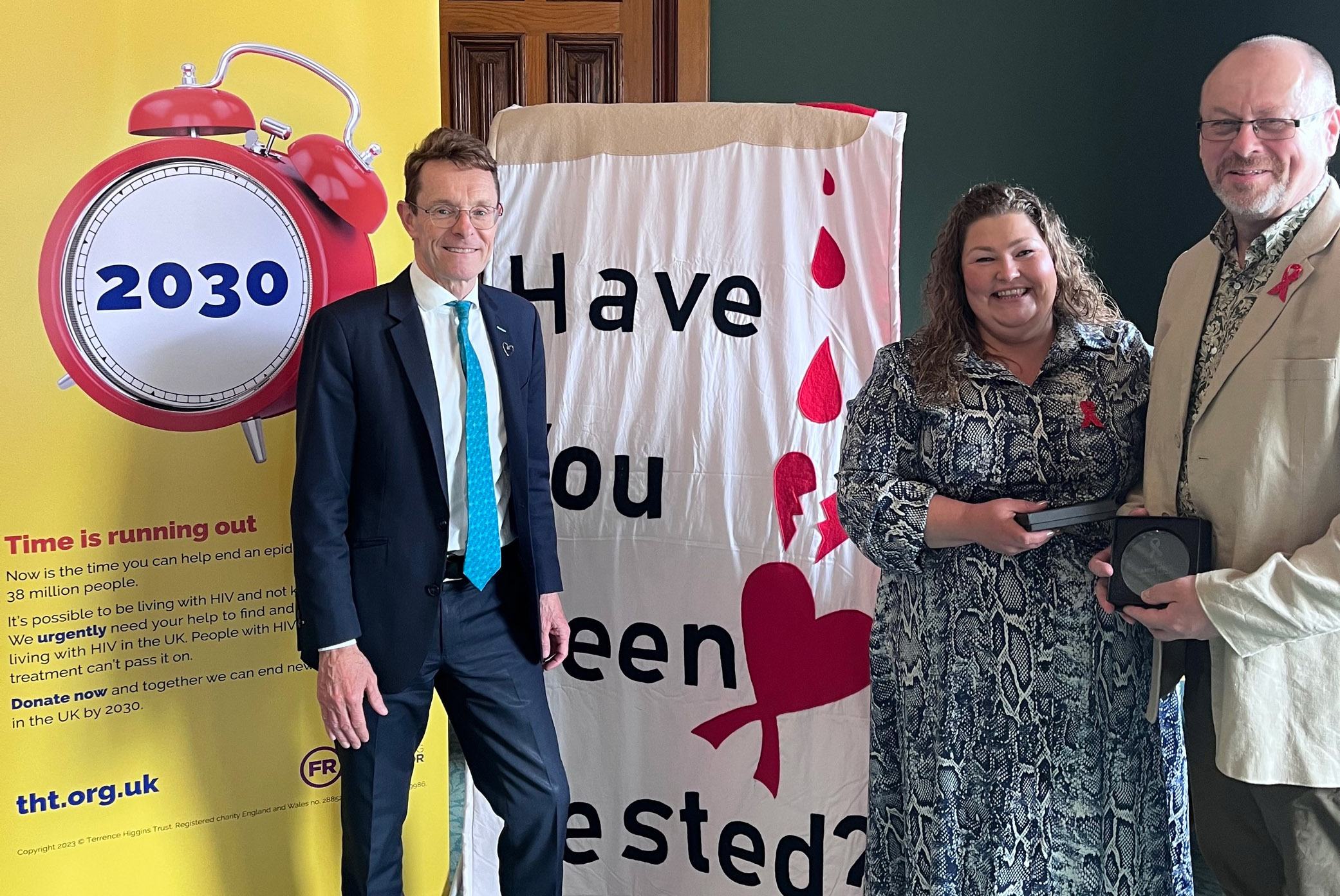 Andy Street West Midlands Mayor with HIV campaigners