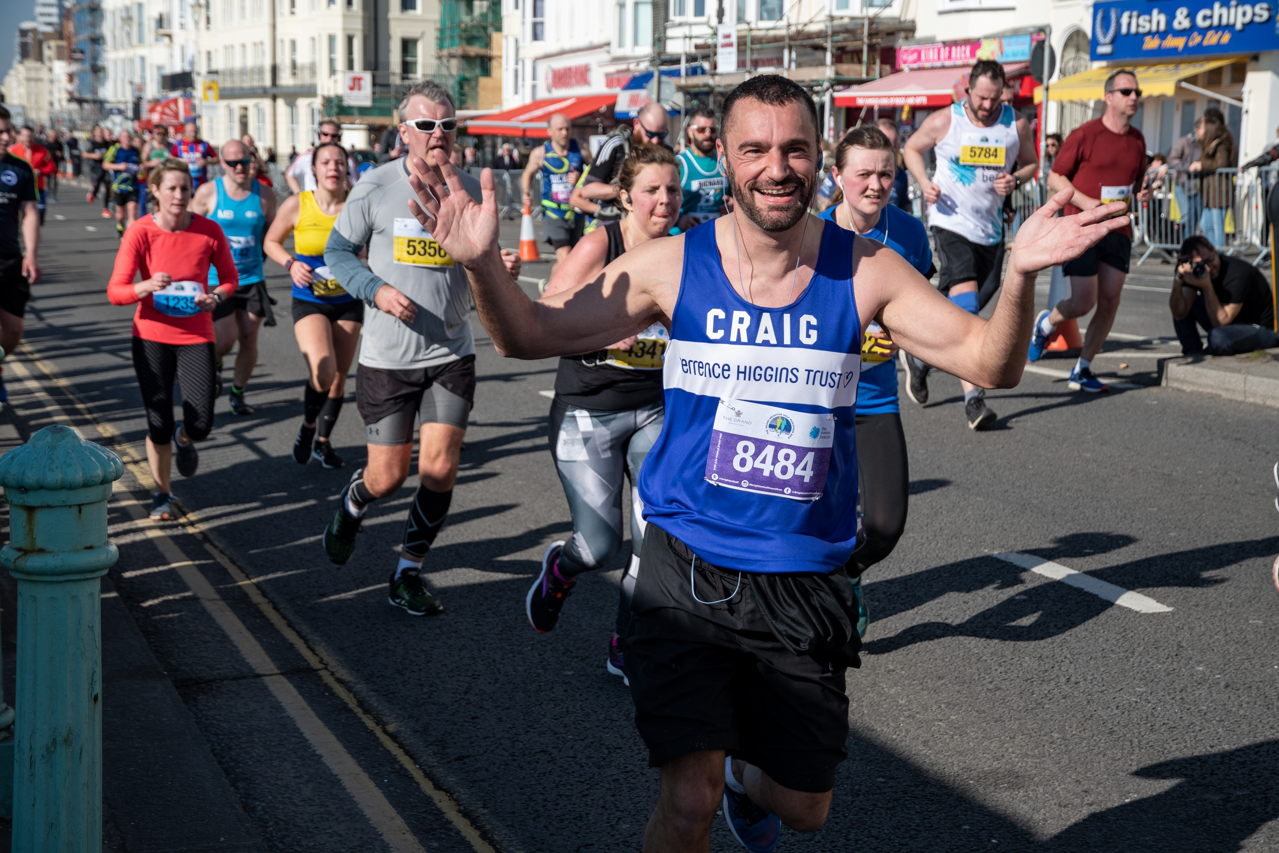 Craig running in Brighton Half Marathon