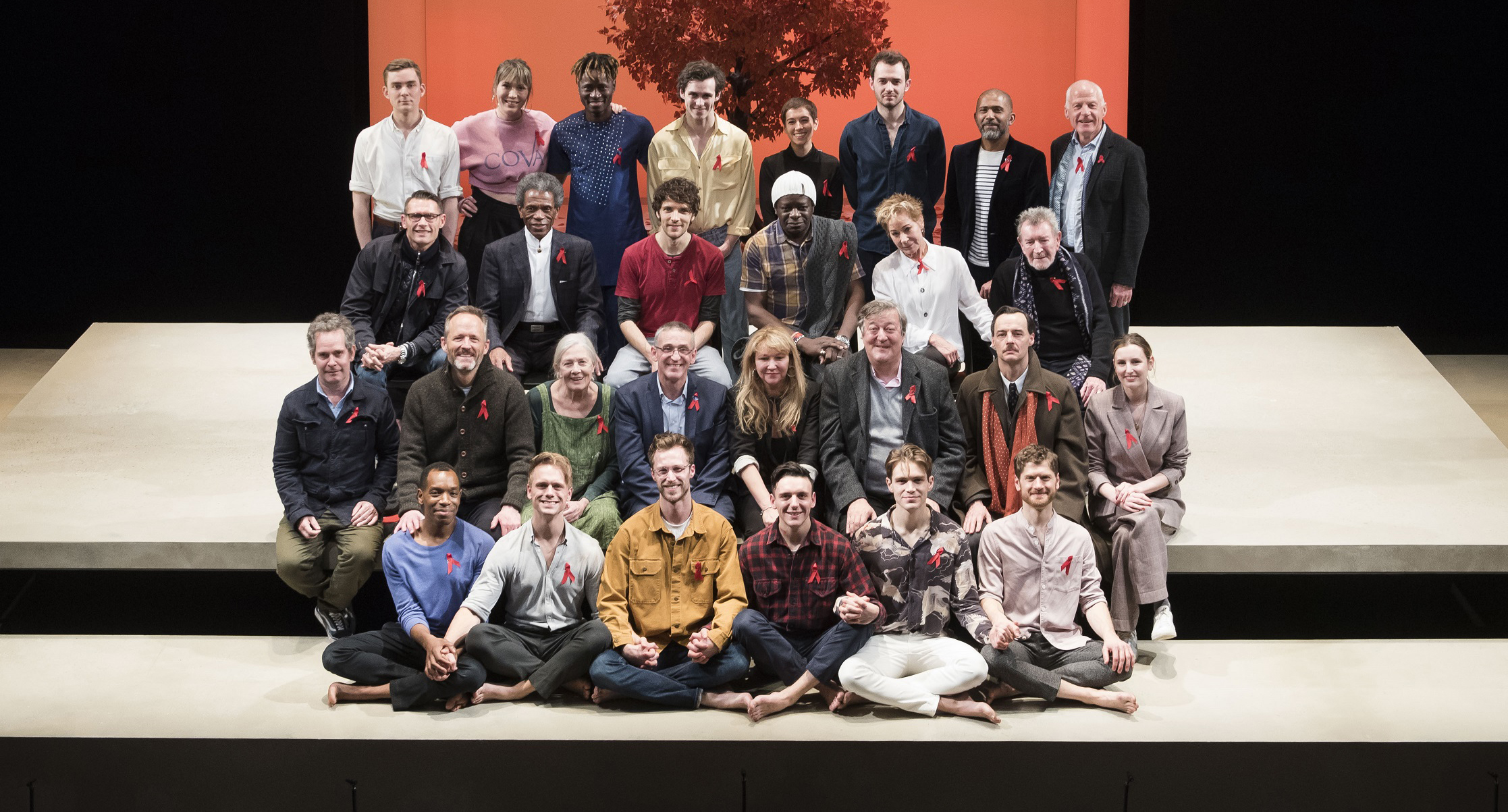 The Inheritance cast, guests and Ian Green on stage on World AIDS Day 2018