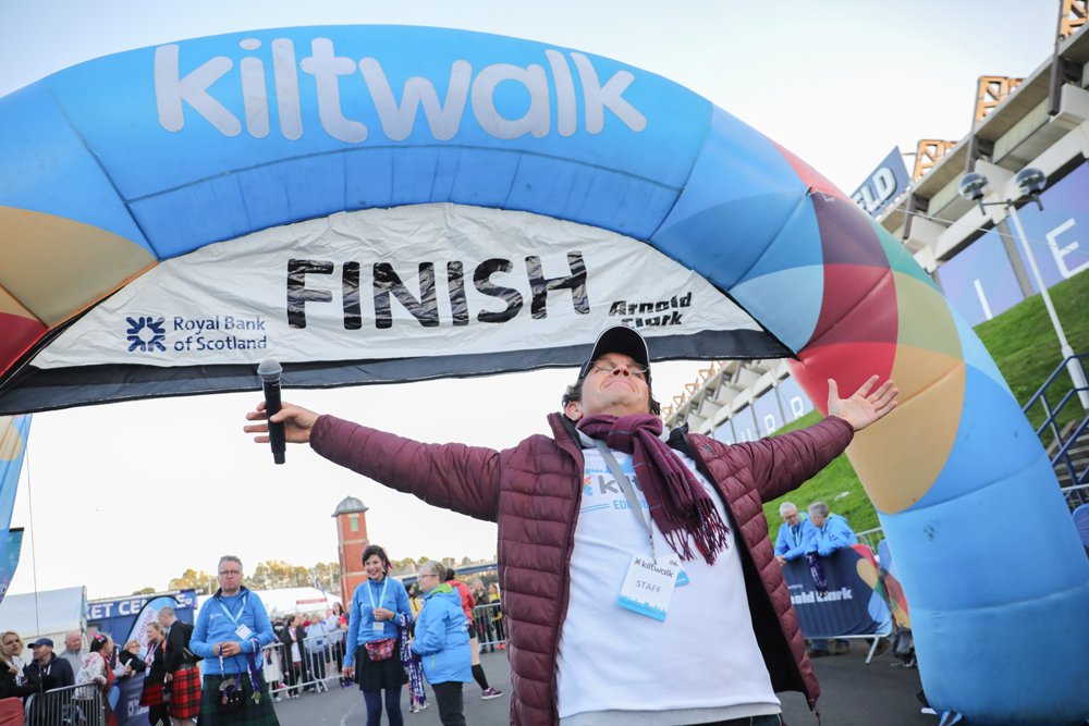 Kiltwalk finish line