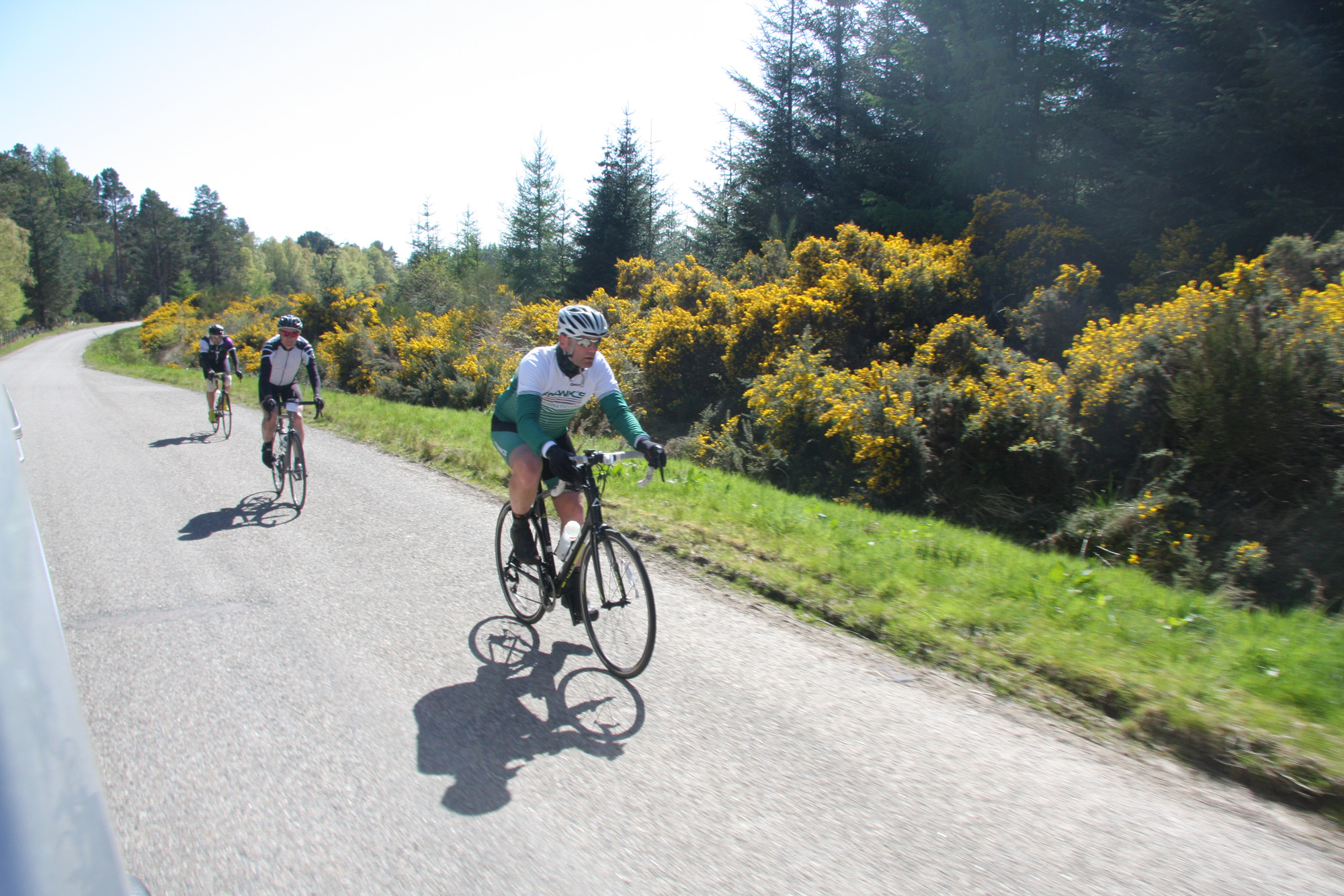 Land's End to John O Groats cycle - cycling action