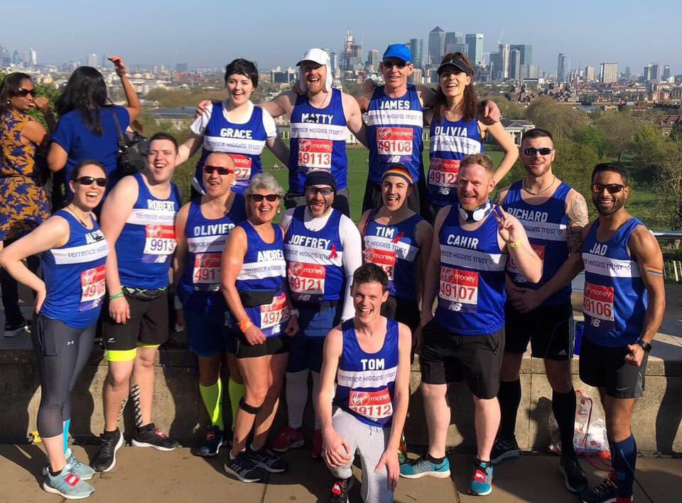 London marathon THT runners with Andrea London marathon THT runners with Andrea