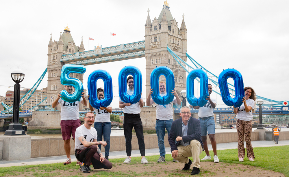 500,000 in balloons with Philip Normal, Ian Green and others