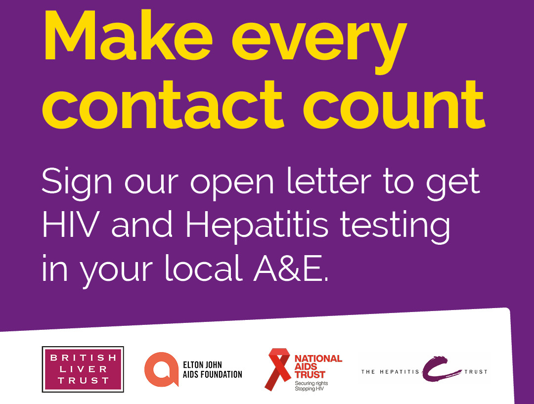 Make every contact count - sign our open letter to get HIV and hepatitis testing in your local A&E