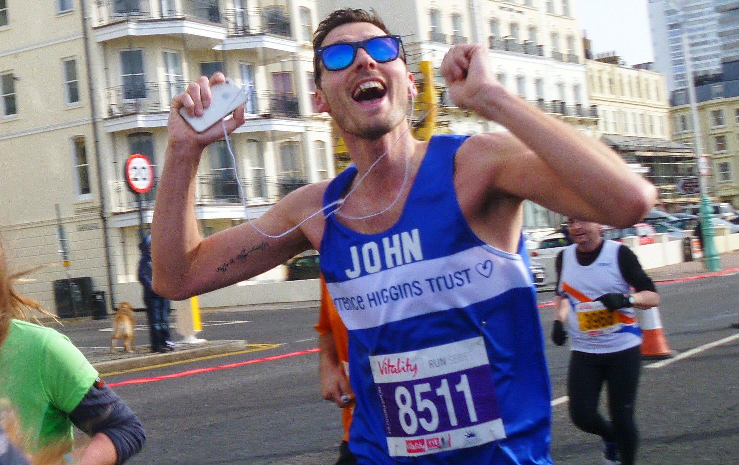 Runner John in Brighton Marathon Runner John in Brighton Marathon