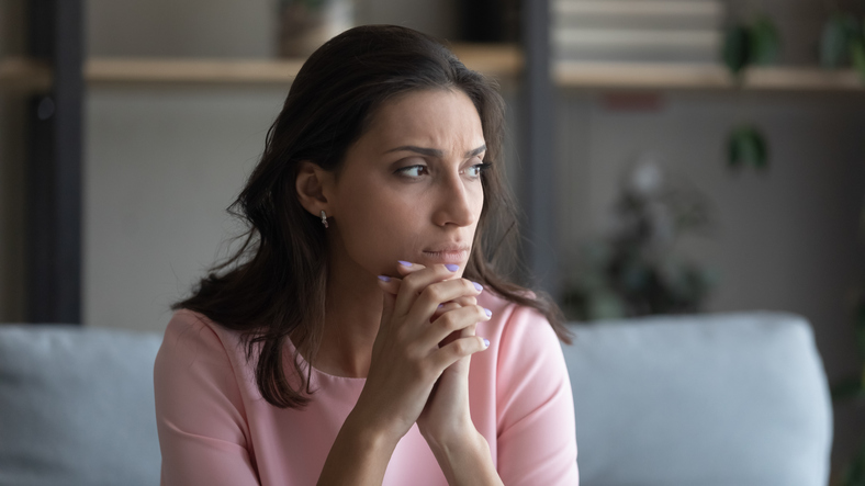 Woman looking anxious Woman looking anxious