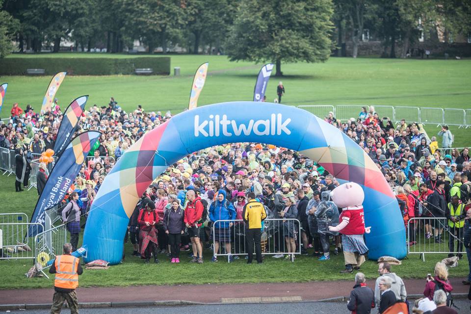 Kiltwalk starting line Kiltwalk starting line