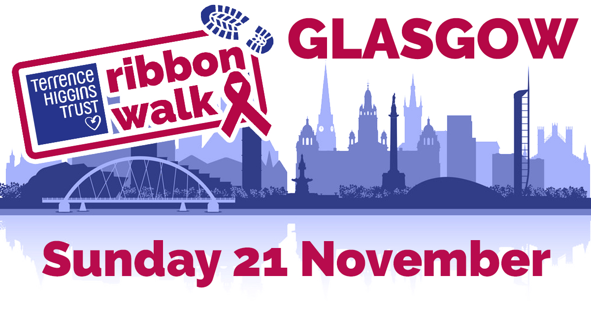 Ribbon Walk Glasgow banner with date Sunday 21 November Ribbon Walk Glasgow banner with date Sunday 21 November