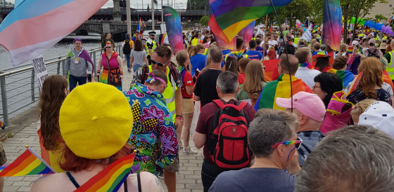 Glasgow Pride crowd Glasgow Pride crowd