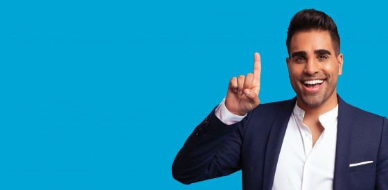 Dr Ranj Dr Ranj holding up a finger