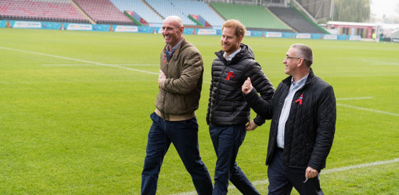 Gareth Thomas, Duke of Sussex & Ian Green walking at Twickenham Gareth Thomas, Duke of Sussex & Ian Green walking at Twickenham