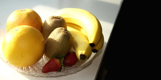 a platter of fresh fruit