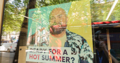 It Starts With Me summer poster in window