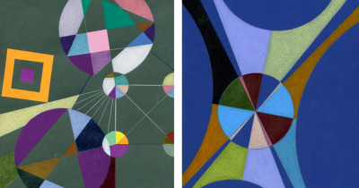 Lothar Gotz's Hütte im Grünen print (left) and Wasserschloß print (right) Lothar Gotz's Hütte im Grünen print (left) and Wasserschloß print (right)