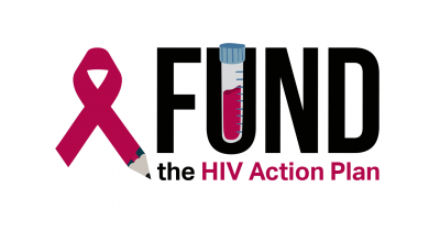 Fund the HIV Action Plan logo with lots of whitespace around it