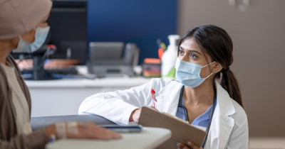Patient and doctor Patient and doctor
