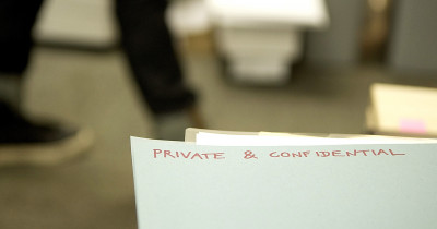 Folder labelled private and confidential