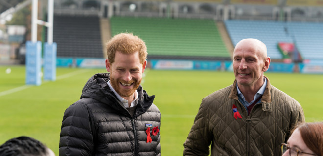 The Duke of Sussex and Gareth Thomas