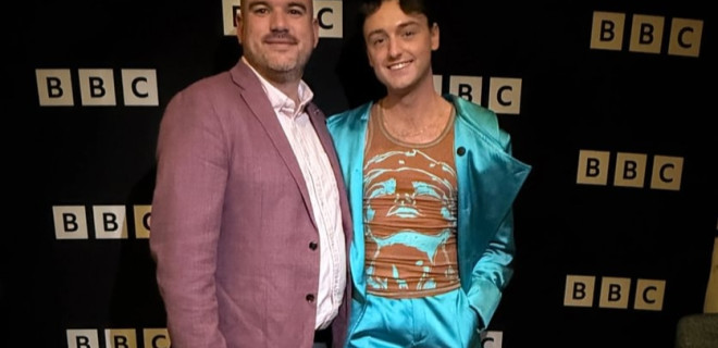 Adam with our CEO Richard Angell OBE