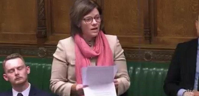 Alex Baker MP speaks in Parliament.