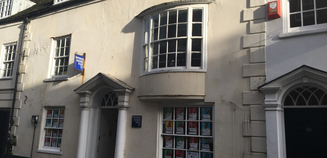 Outside Terrence Higgins Trust's Brighton office on Ship Street