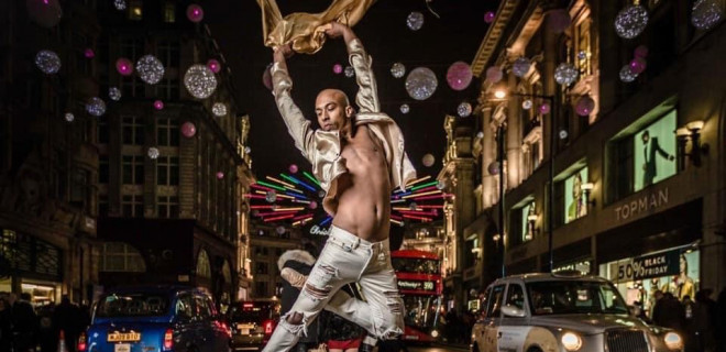 Joshua Royal as ballet dancer