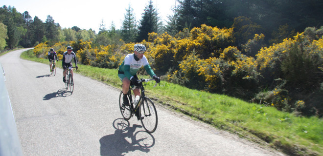 Land's End to John O Groats cycle - cycling action