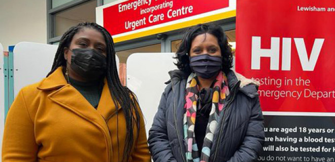 Bell Ribeiro-Addy, Janet Daby MP at University Hospital Lewisham