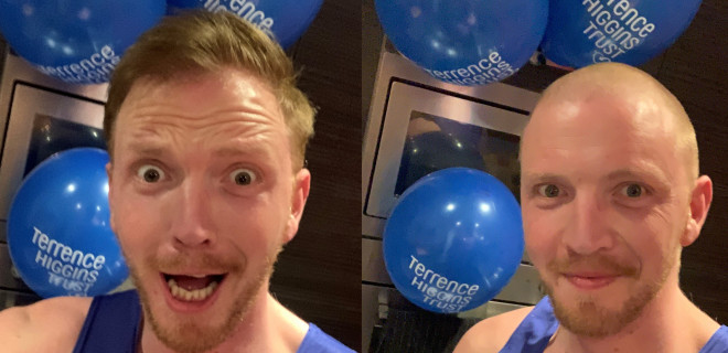 Robbie Pearson before and after Big Shave Off Robbie Pearson before and after Big Shave Off