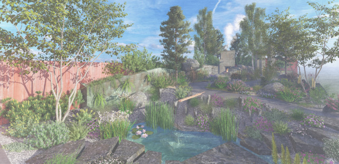 Drawing of Bridge to 2030 Garden