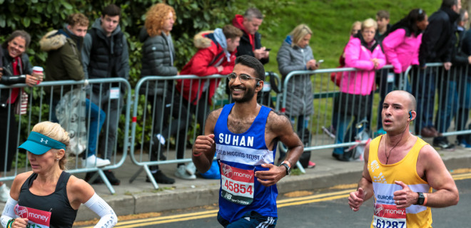 Suhan running in London Marathon for Terrence Higgins Trust