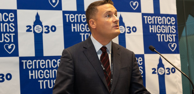 Secretary of State for Health and Social Care Wes Streeting delivering a speech.
