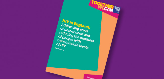 HIV in England: Addressing areas of unmet need report front cover
