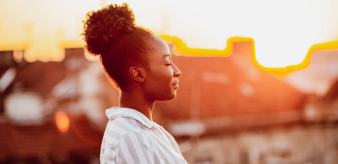 Young person thoughtful