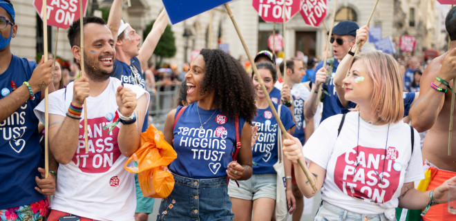 Marchers for Terrence Higgins Trust