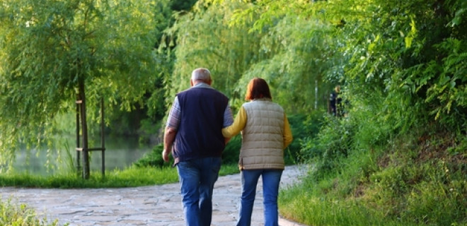 Couple walking