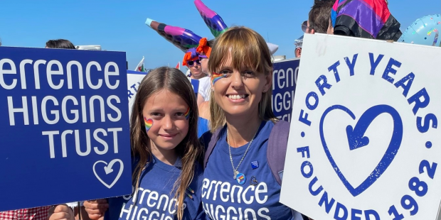 Emma and daughter at Brighton Pride 2022