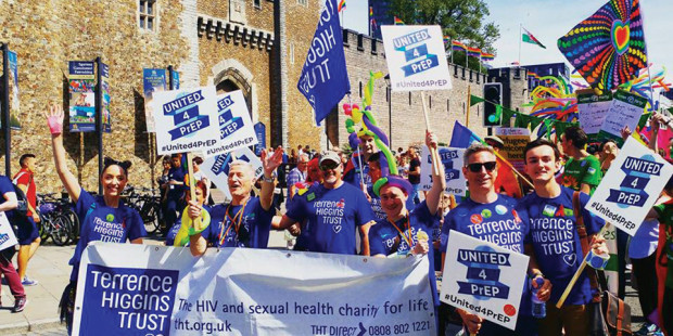 United 4 PrEP march at Cardiff Castle, Wales