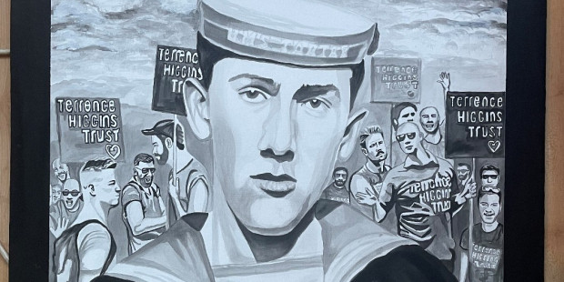 Portrait of Terry Higgins by Darren Varnam.