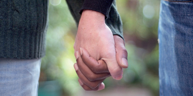 Holding hands close-up