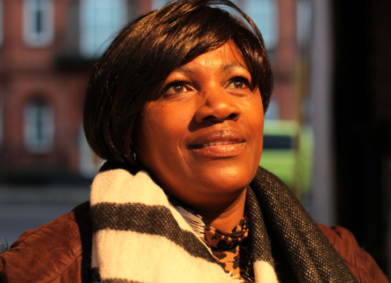 Older women dressed in scarf and coat