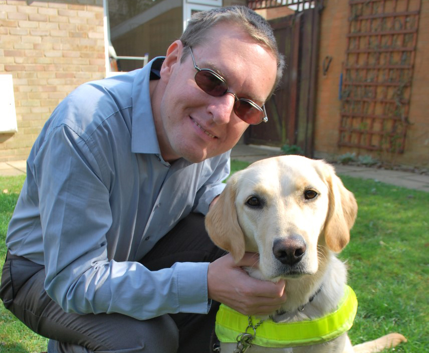 Volunteer Paul with dog